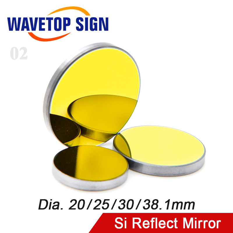 Co2 Laser Mirror - Wavetopsign Si Reflektif Cermin Dia.20 25