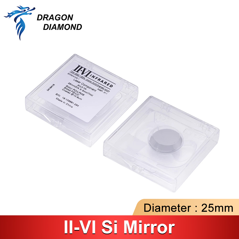 Co2 Laser Mirror - II-VI Inframerah Si Laser Reflektif Cermin