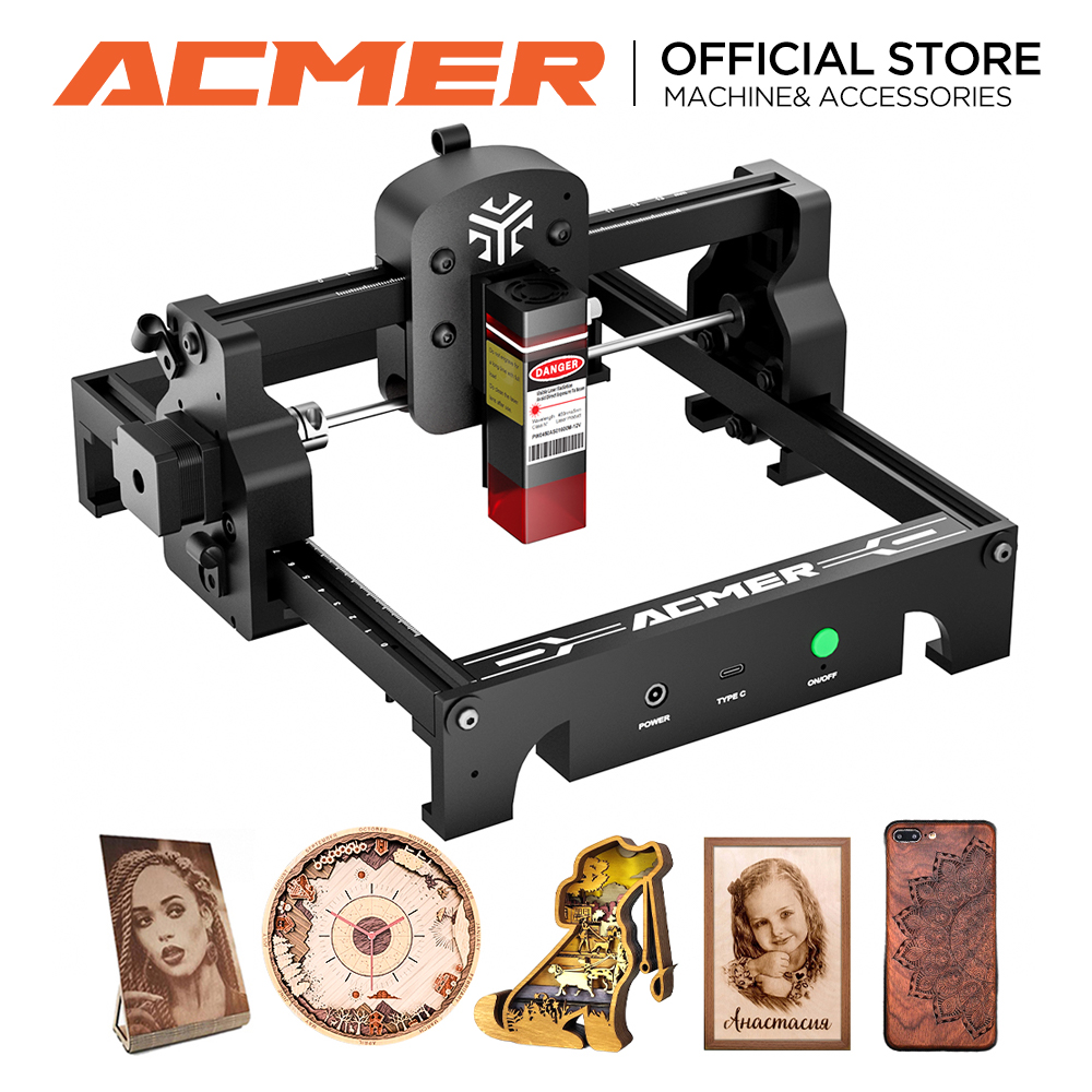 Industrial Handheld Laser Engraver - ACMER S1 Mesin Ukir Laser 6W/3.5W/2.5W