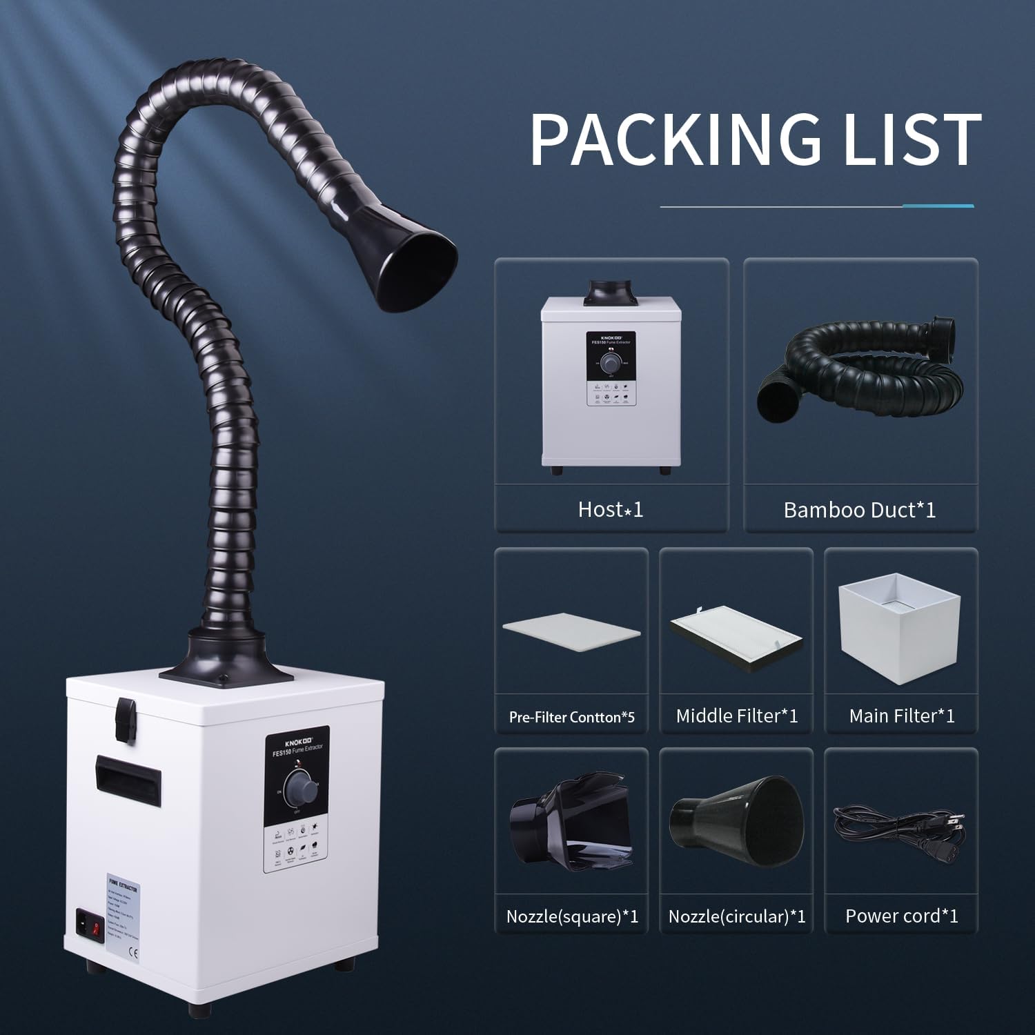 Industrial Laser Printing - KNOKOO FES150 Penghisap Asap Laser Industri