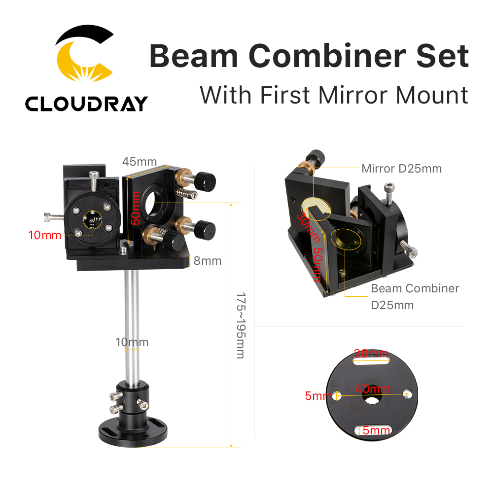 Set Penggabung Sinar Laser 25M - Co2 Laser Mirror ulasan dan harga