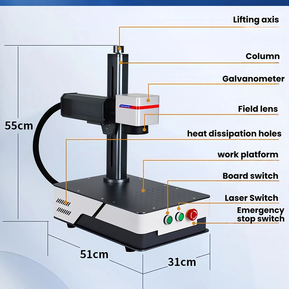Mesin Penanda Laser Fiber Wave - Fiber Laser Source 20W ulasan dan harga