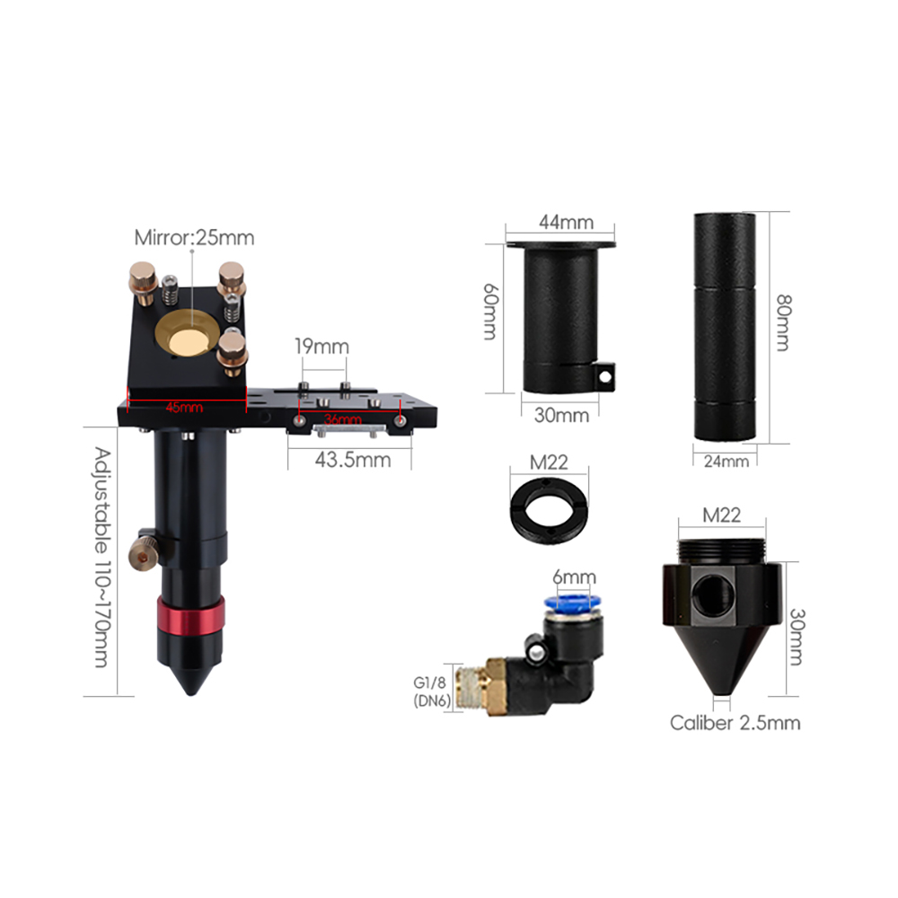Set Kepala Laser CO2 Dia.20 Le - Co2 Laser Mirror ulasan dan harga