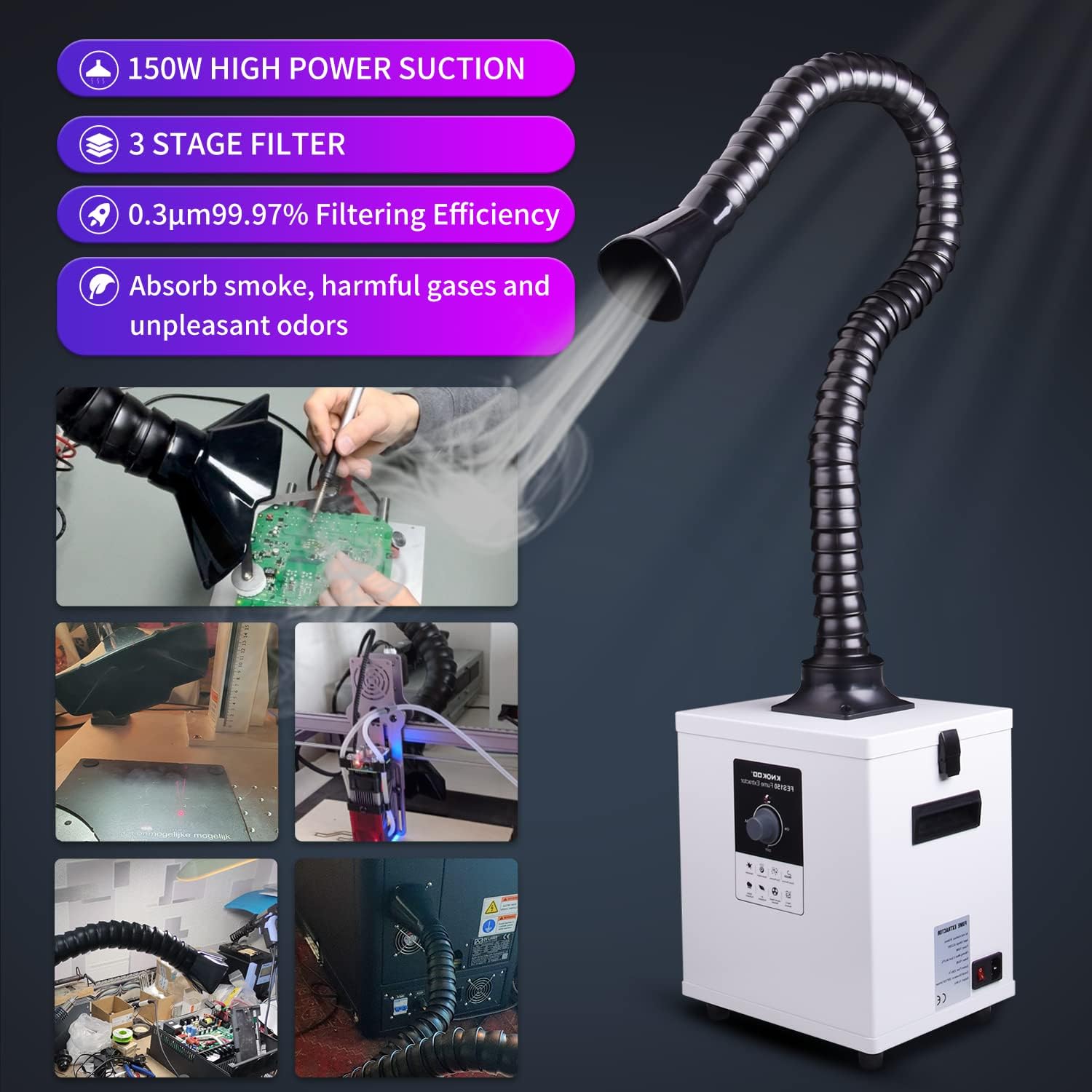 KNOKOO FES150 Penghisap Asap L - Industrial Laser Printing ulasan dan harga