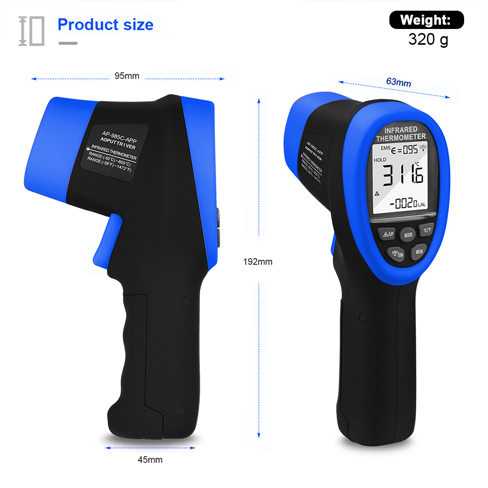 Termometer Inframerah, Perangk - Industrial Laser Measuring Device ulasan dan harga